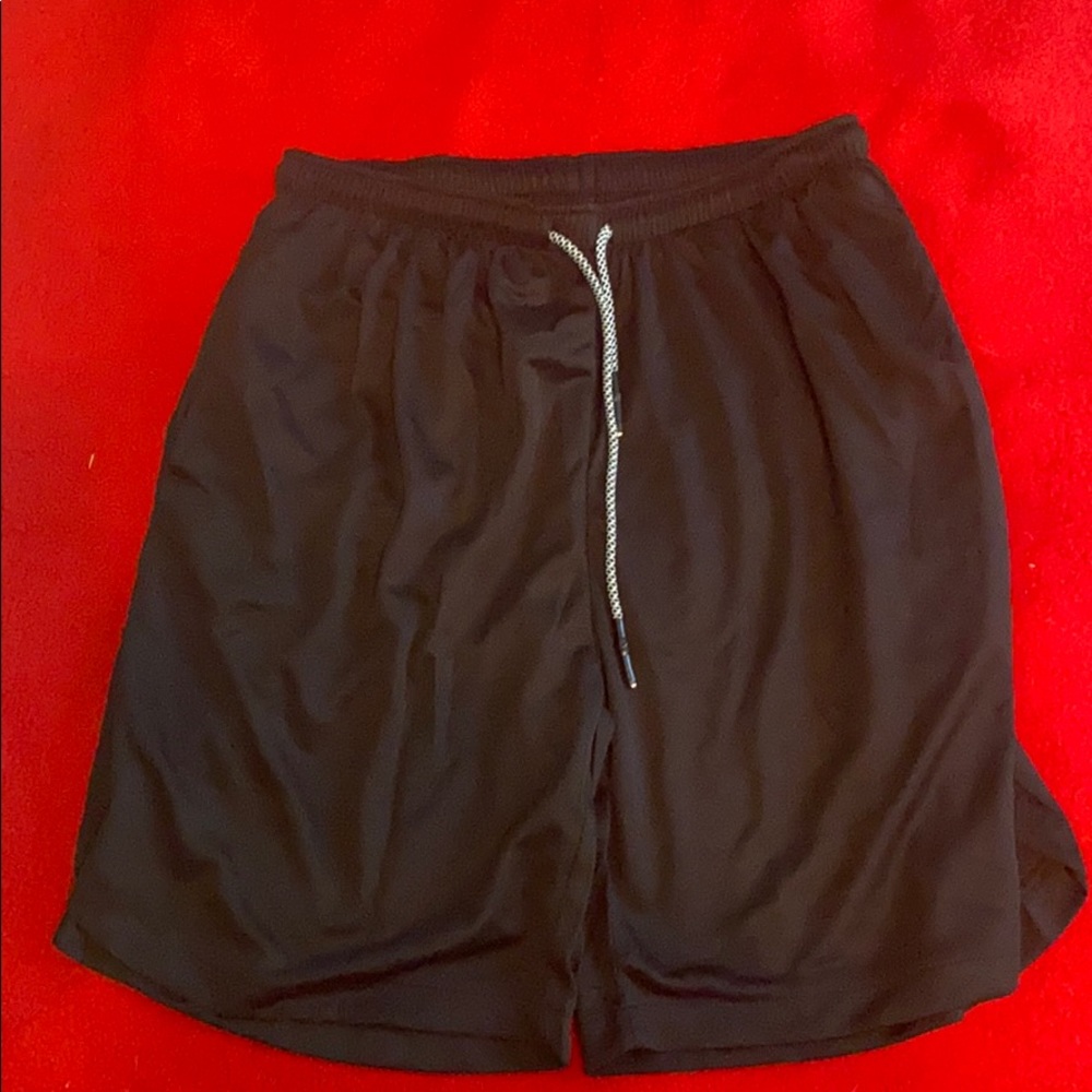 Black athletic shorts